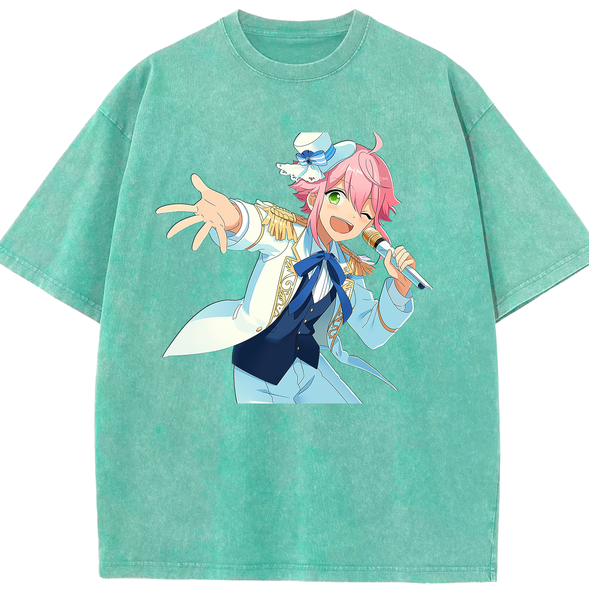 （画像用） あんさんぶるスターズ! Ensemble Stars 綿100% ヴィンテージ風 半袖Tシャツ（フロントプリント）